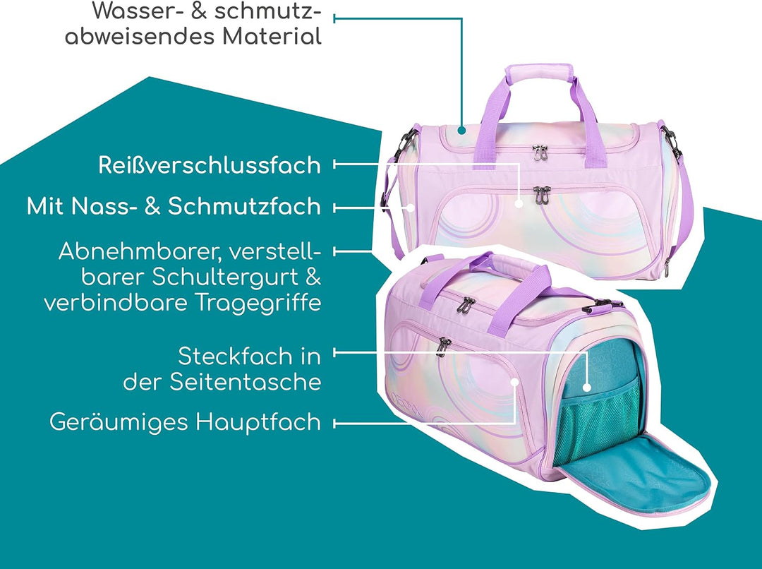 Neoxx - Move Sporttasche - 25L, grosses Hauptfach, Nassfach, 2 Tragegriffe, Verstellbarer Schultergu