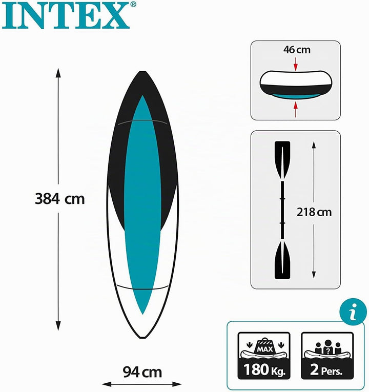 Intex - Aufblasbarer Kajak K2 Excursion Pro Kajak, K2 Excursion Pro Kajak