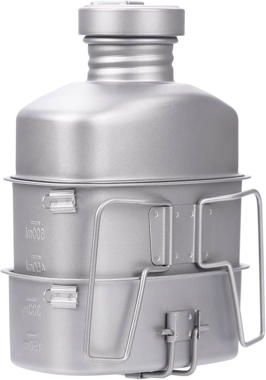 Titan Canteen Sauerei-Set mit Wasserflaschentopf, ultraleicht, tragbar, 1100 ml Topf mit 750 ml und