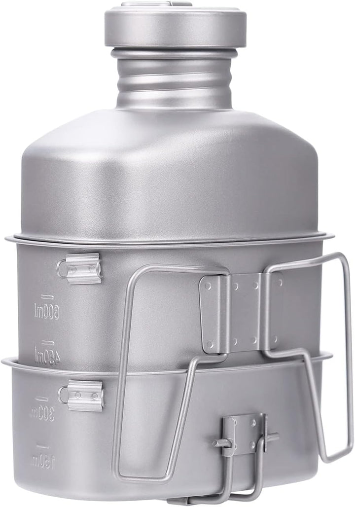 Titan Canteen Sauerei-Set mit Wasserflaschentopf, ultraleicht, tragbar, 1100 ml Topf mit 750 ml und