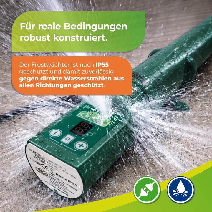 BioGreen elektrische Heizung für Gewächshäuser | Frostwächter inkl. Digitalthermostat | 135 W Gewäch