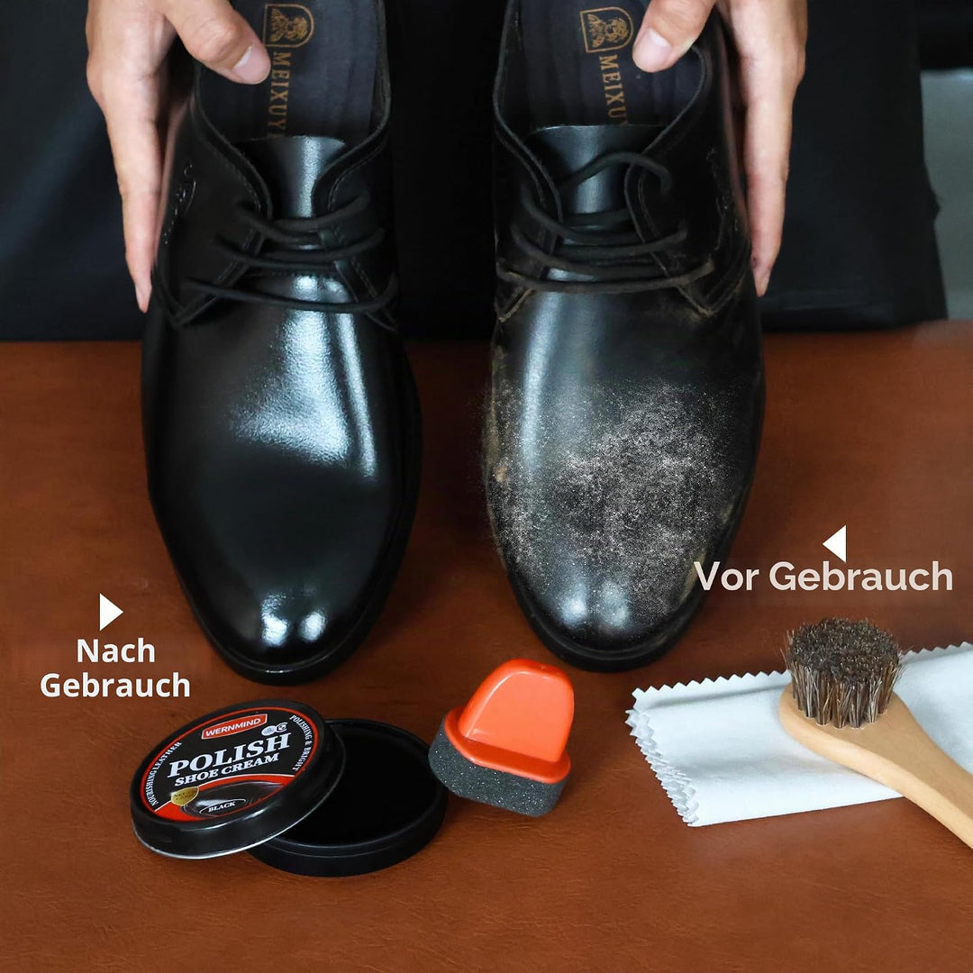 Schwarze Schuhcreme Braun Neutral Schuhputzset Leder Stiefel Schuhputzset Leder Pflege Wachs Reinigu