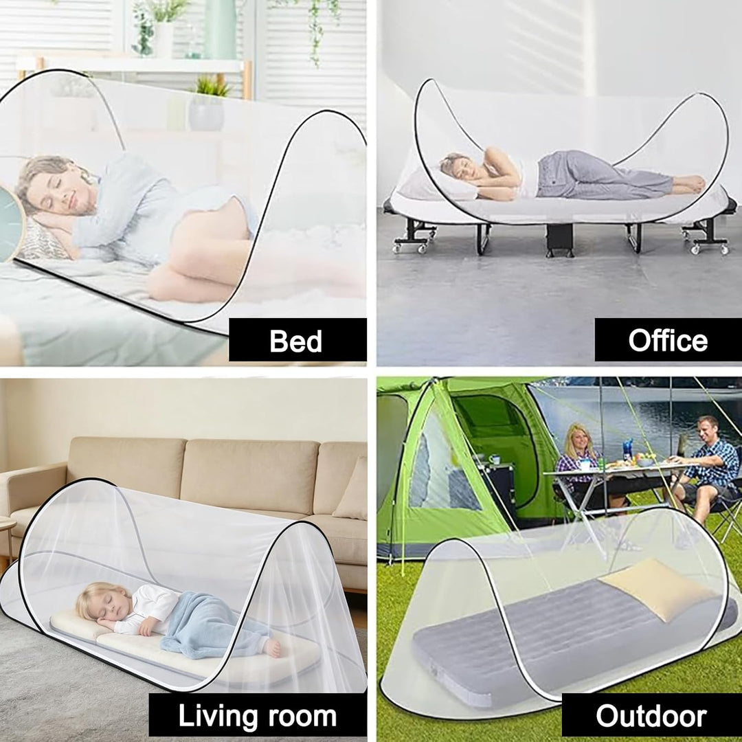 Pop-Up Moskitonetz Bett 200 x 80 x 56cm, Tragbares Faltbares Moskitonetz, Mückennetz Reise, Moskitoz
