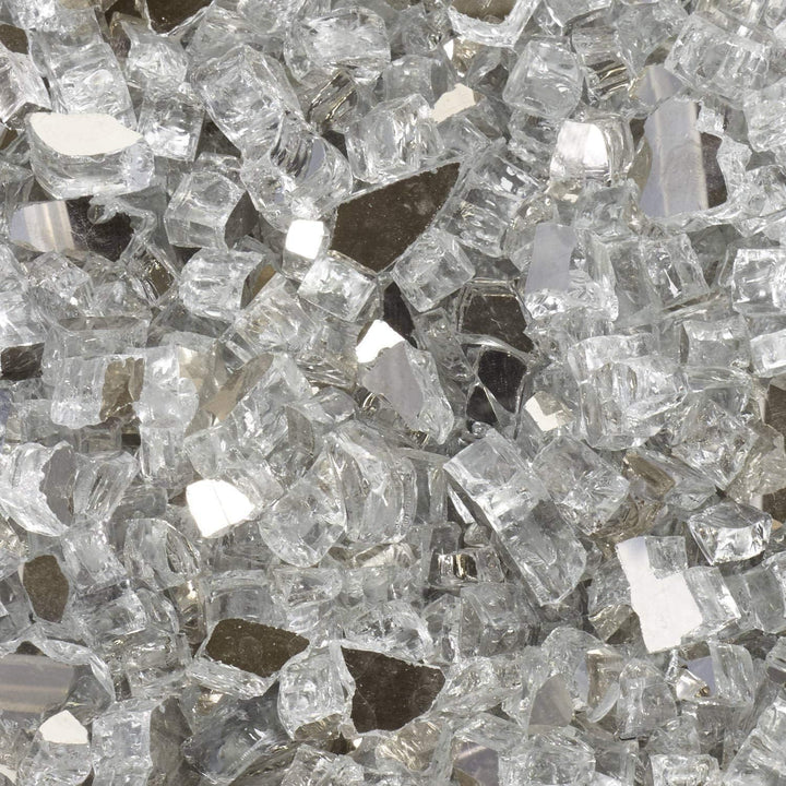Celestial Fire Glass Hochglänzendes, 1,27 cm reflektierendes gehärtetes Feuerglas in Diamant-Sternli