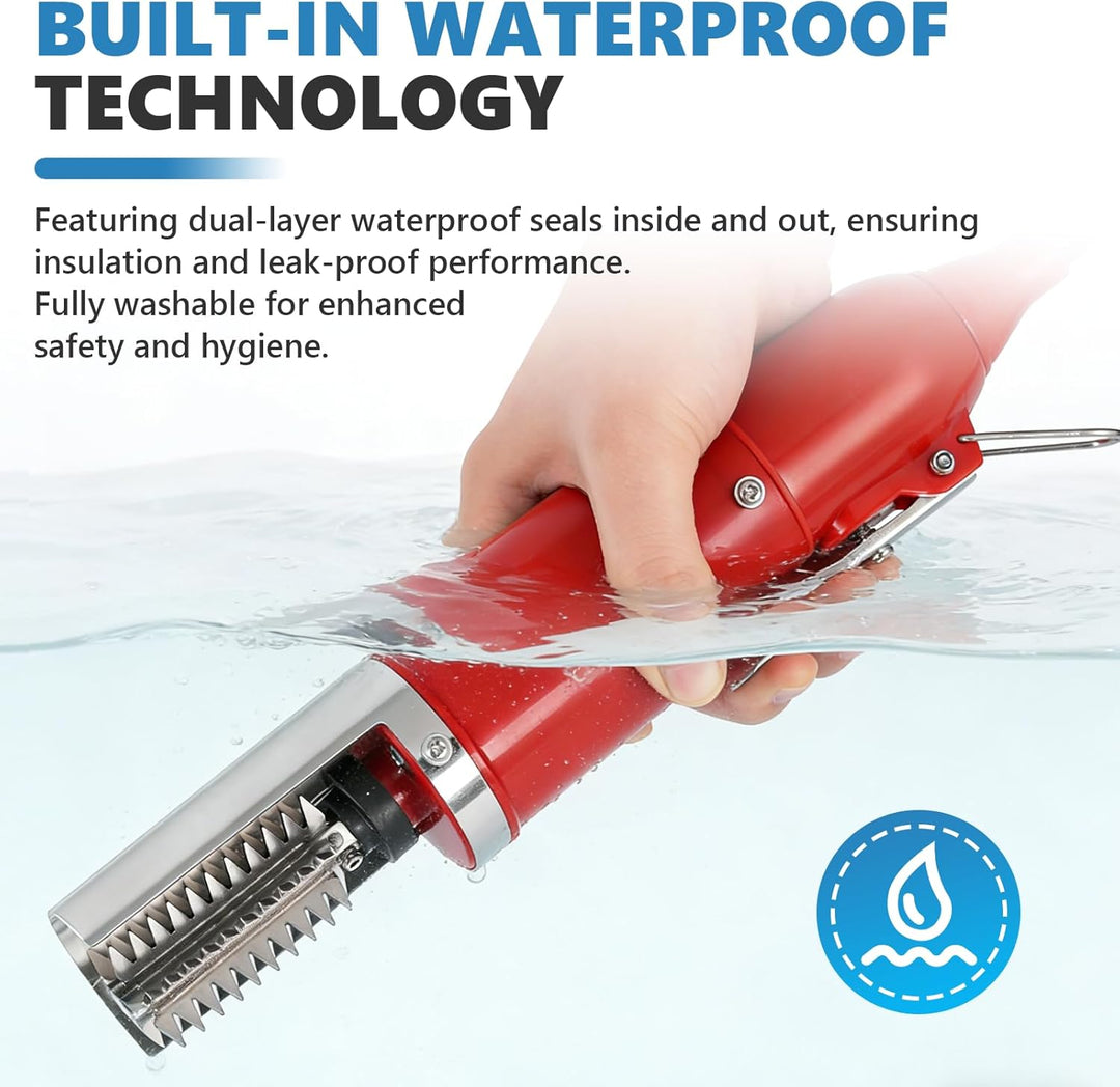 MXBAOHENG Fischschuppen Entferner Elektrisch 120 W 6500 RPM Elektrischer wasserdichter Fischschupper