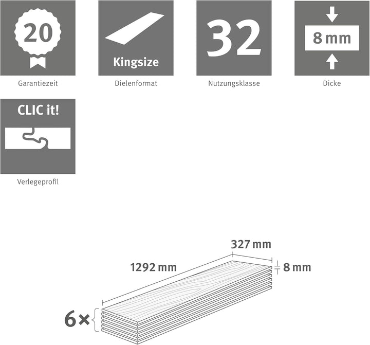 EGGER NatureSense Laminat EL290F Skanderborg Eiche sand 1292x327x8mm (2,535m²) 2,535m² | Boden, 2,53