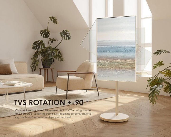 FITUEYES Design TV Ständer für 24-48" TV Mobiler TV Stand Rollbar 90° Bildschirmdrehung Kompakt Plat