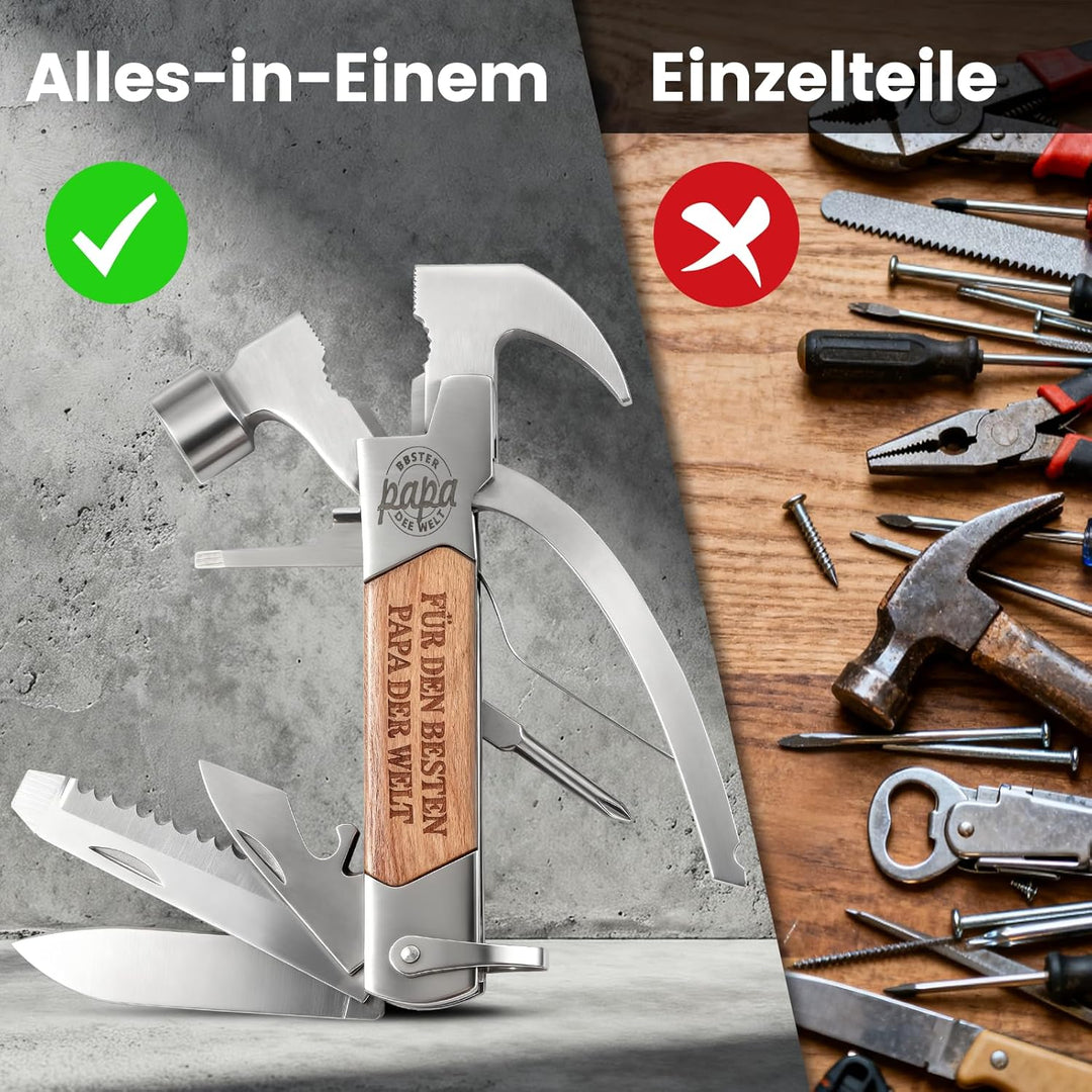 Tesmotor Geschenke für Männer, 12 in 1 Multitool Gadgets für Papa, Camping Zubehör Männergeschenke,