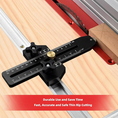 Aluminium Legierung Dünne Rip Jig Tisch Sah Zaun Führung Tisch Säge Zubehör mit Roller Limiter