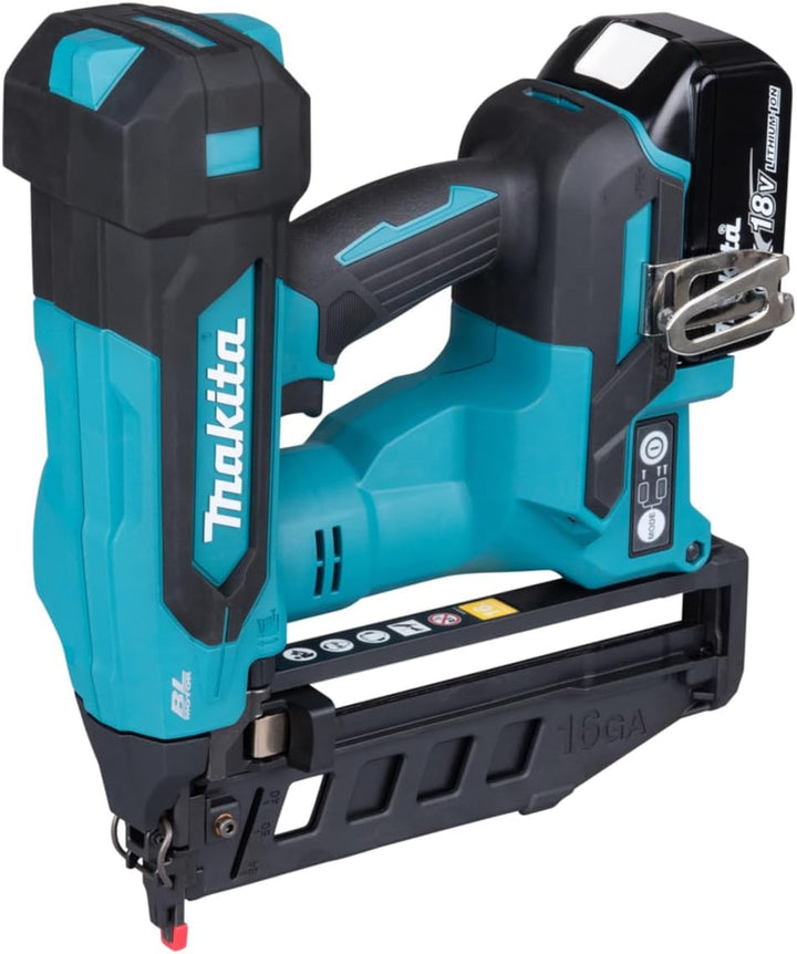 Makita DBN601ZJ 18 V Li-Ion LXT Bürstenloser Finishing-Nagler, Lieferung in einem Makpac-Etui, Batte