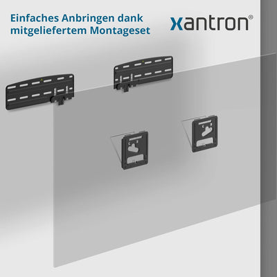 Xantron® SF01 Samsung TV Wandhalterung 43-85 Zoll/ Slim Fit max. 60kg / Fernseher , minimaler Wandab