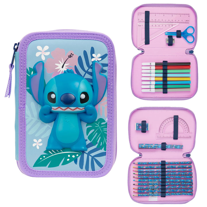 Disney Federmäppchen Mädchen Die Eiskönigin Stitch Federtasche Mädchen Gefüllt Schulmäppchen 2 3 Fäc