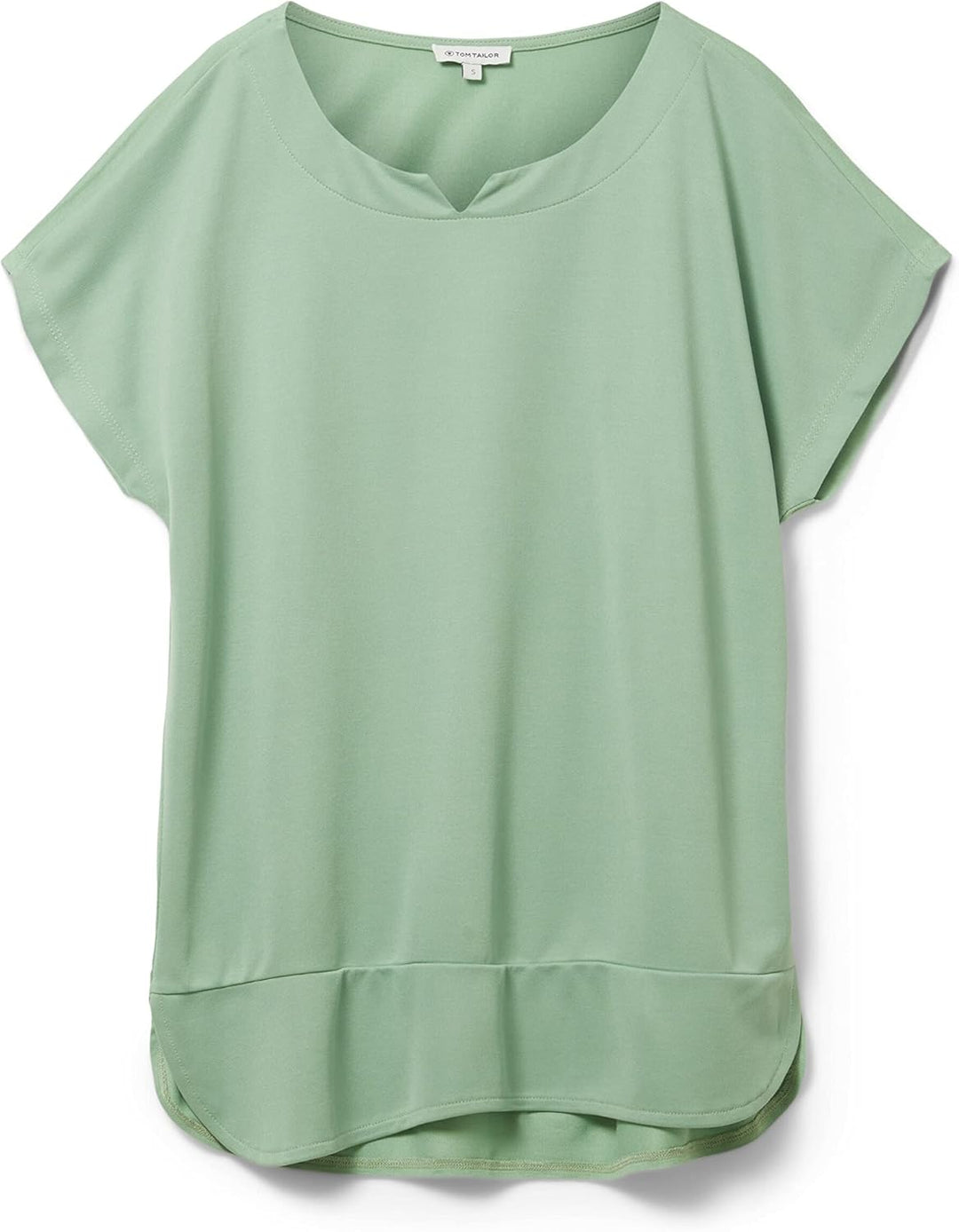 TOM TAILOR Damen T-Shirt aus Viskose im Blusen-Style XL 31034 - Okra Green, XL 31034 - Okra Green