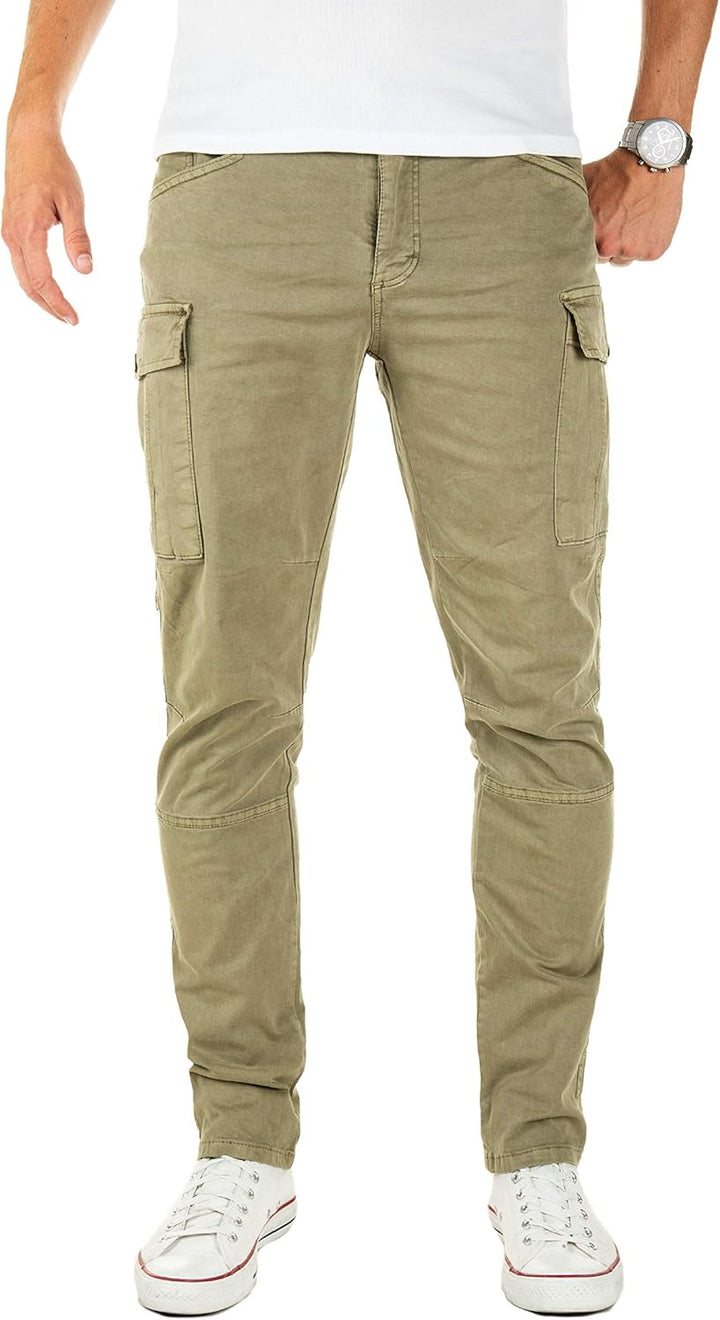 Yazubi Jayden - Herren Cargo Hose - Baumwoll Cargo Jeans 29W / 30L Grün (Dusky Green 170517), 29W /