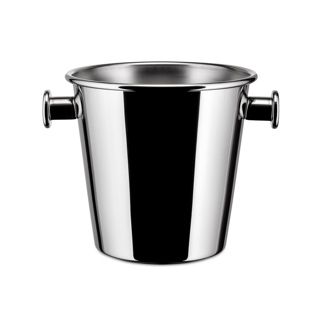 Alessi Eiseimer mit Griffen und Rost aus Edelstahl 18/10 glänzend polierte Aussenseite, mattierte In