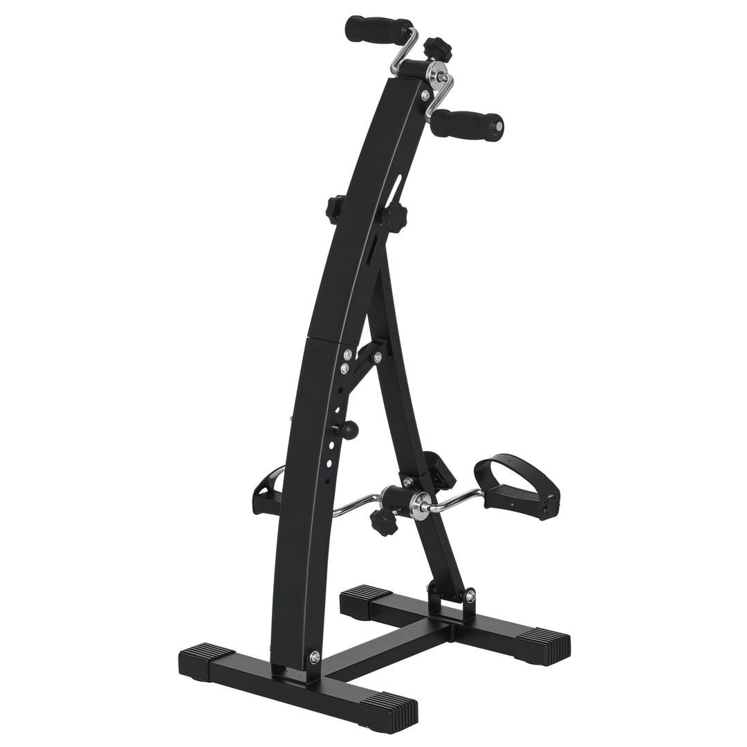 HOMCOM Heimtrainer Bewegungstrainer Pedaltrainer für Senioren Stahl Schwarz/Weiss 41 x 42,5 x