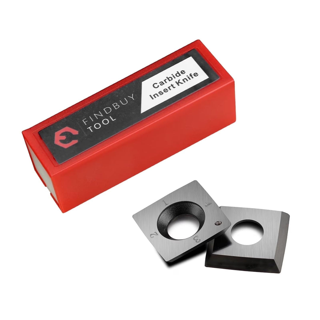 FindBuyTool HM Wendemesser 15x15x2,5mm 30° R150 4 Schneiden R0,5 – Hartmetall Hobelmesser für Spiral