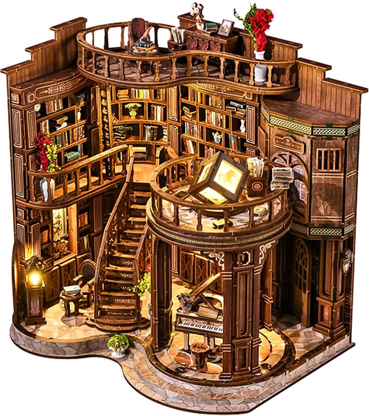 Spilay Miniatur Haus, DIY Miniature House Modellbausatz Mit LED-Licht, Puppenhaus Holz Tiny House, K