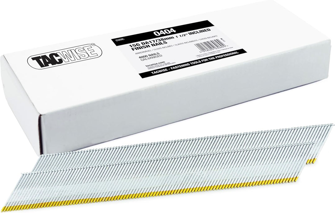 Tacwise 0404 Typ 15G/38mm gewinkelte Nägel, 4.000 Stück, Silber