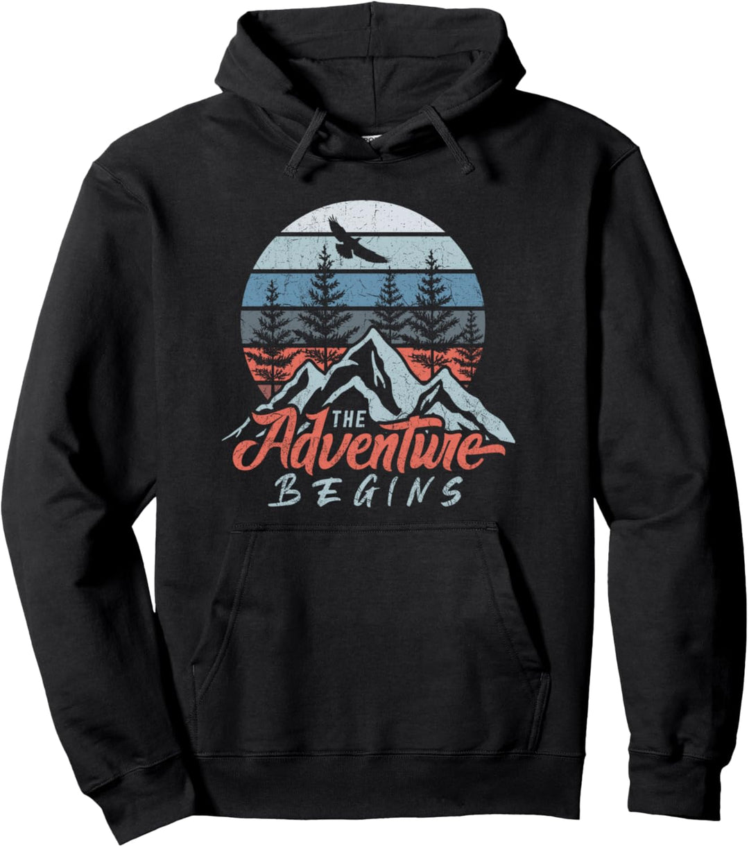 Das Abenteuer beginnt mit dem Wandern im Freien Pullover Hoodie