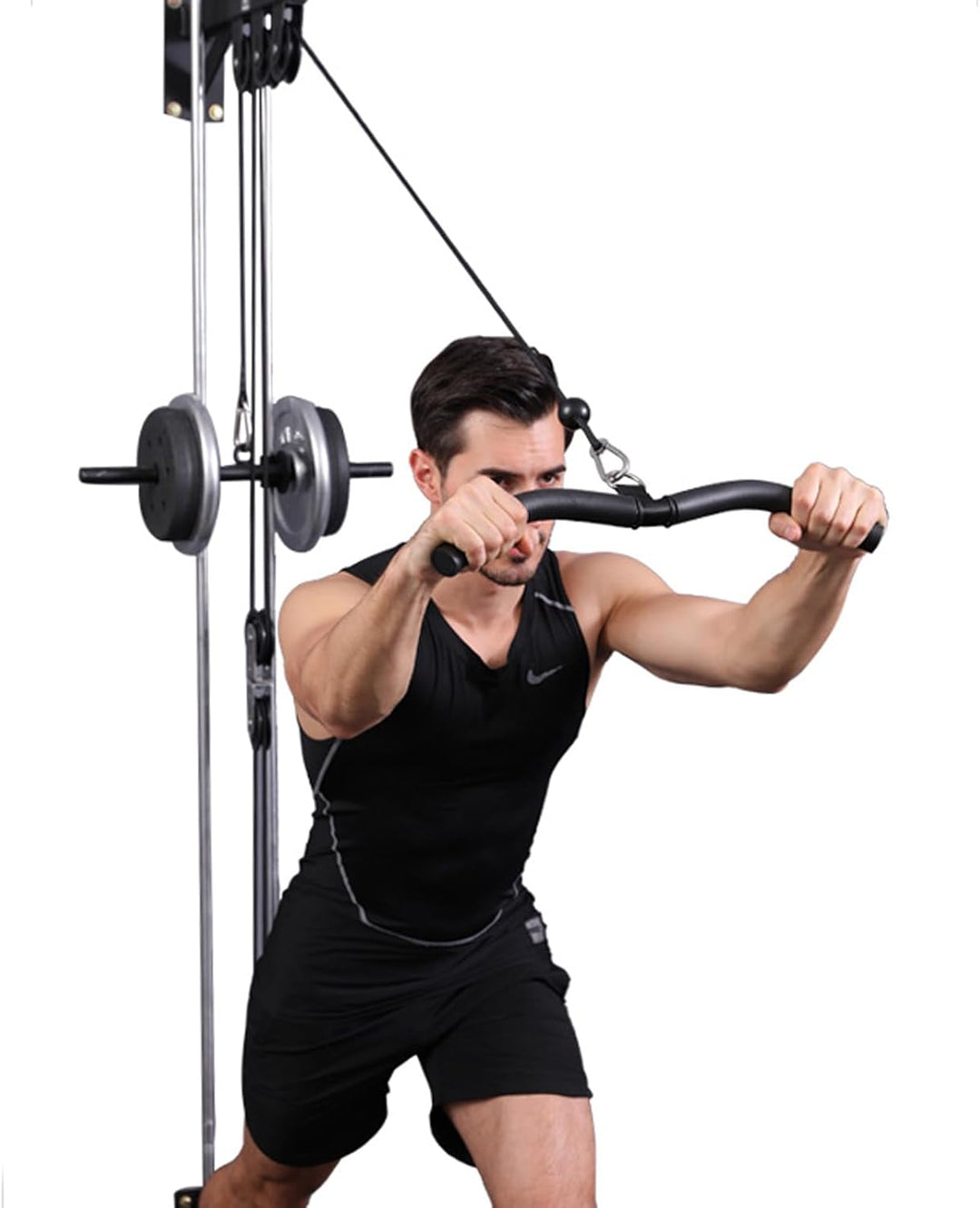 Fitness Krafttraining Stange Gym Bizeps Griff Bar Lat Pull Gerade Kabel 40CM Curl Pulldown Stange Bo