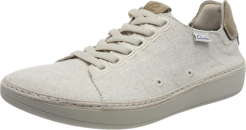 Clarks Herren Higley Lace Sneaker 46 EU Sand Canvas, 46 EU Sand Canvas