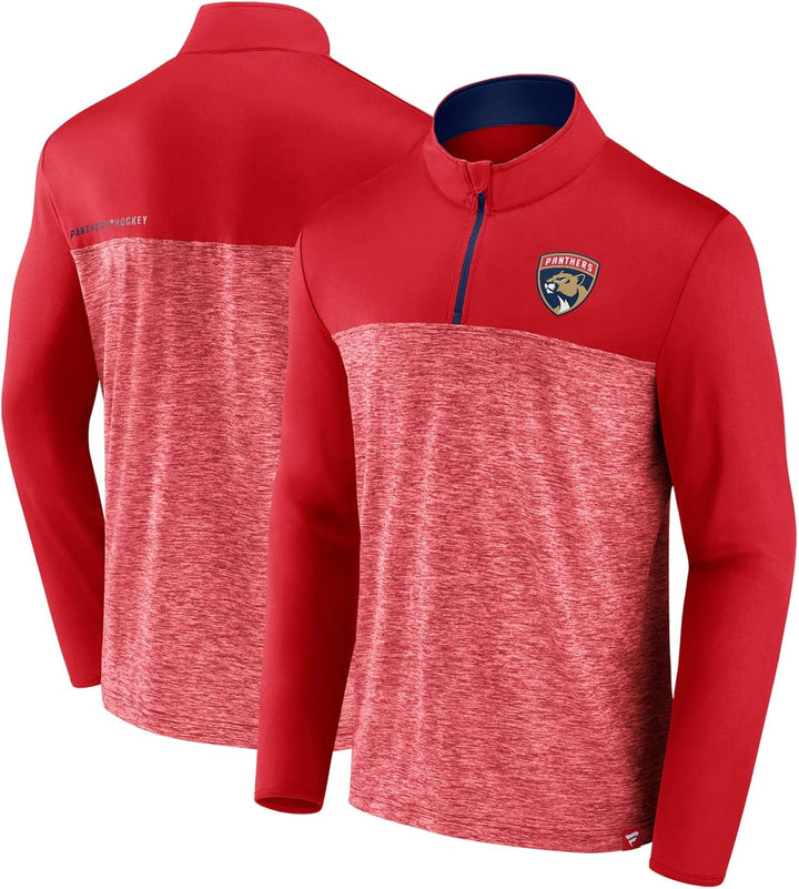 NHL Florida Panthers Iconic Defender Troyer 1/4 Zip Zipper Jacke 3XL Rot, 3XL Rot