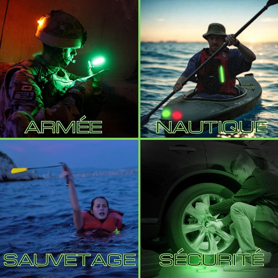 Cyalume SnapLight Knicklichter in Gelb (10-er Pack) - 15 cm Glow Sticks mit Haken am Ende - ultra he