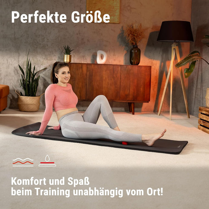 Hop-Sport Gymnastikmatte 190 x 60 cm x 2 cm, Sportmatte - gelenkschonend &amp; rutschfest, Fitnessmatte