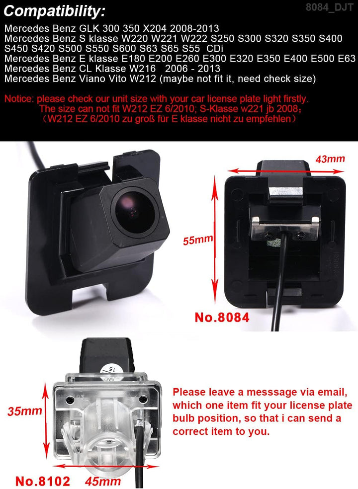 Auto Rückfahrkamera Replacement for Mercedes Benz GLK300 350 X204 W220 W221 W222 S250 S300 S320 S350