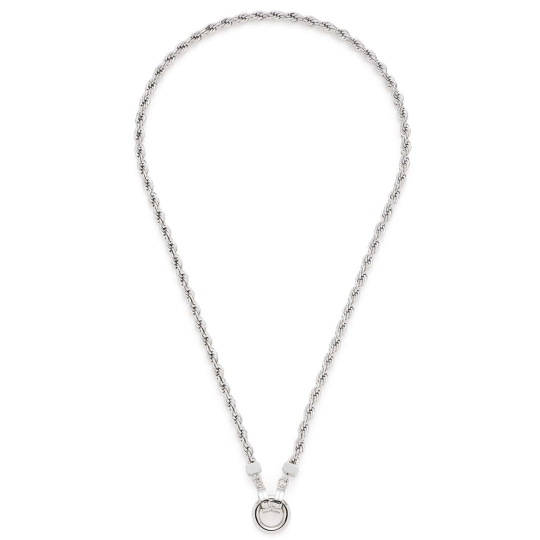 Leonardo Jewels Cordula Halskette, Kette aus Edelstahl mit Clip&amp;Mix Verschluss, silber, Anker-Kette