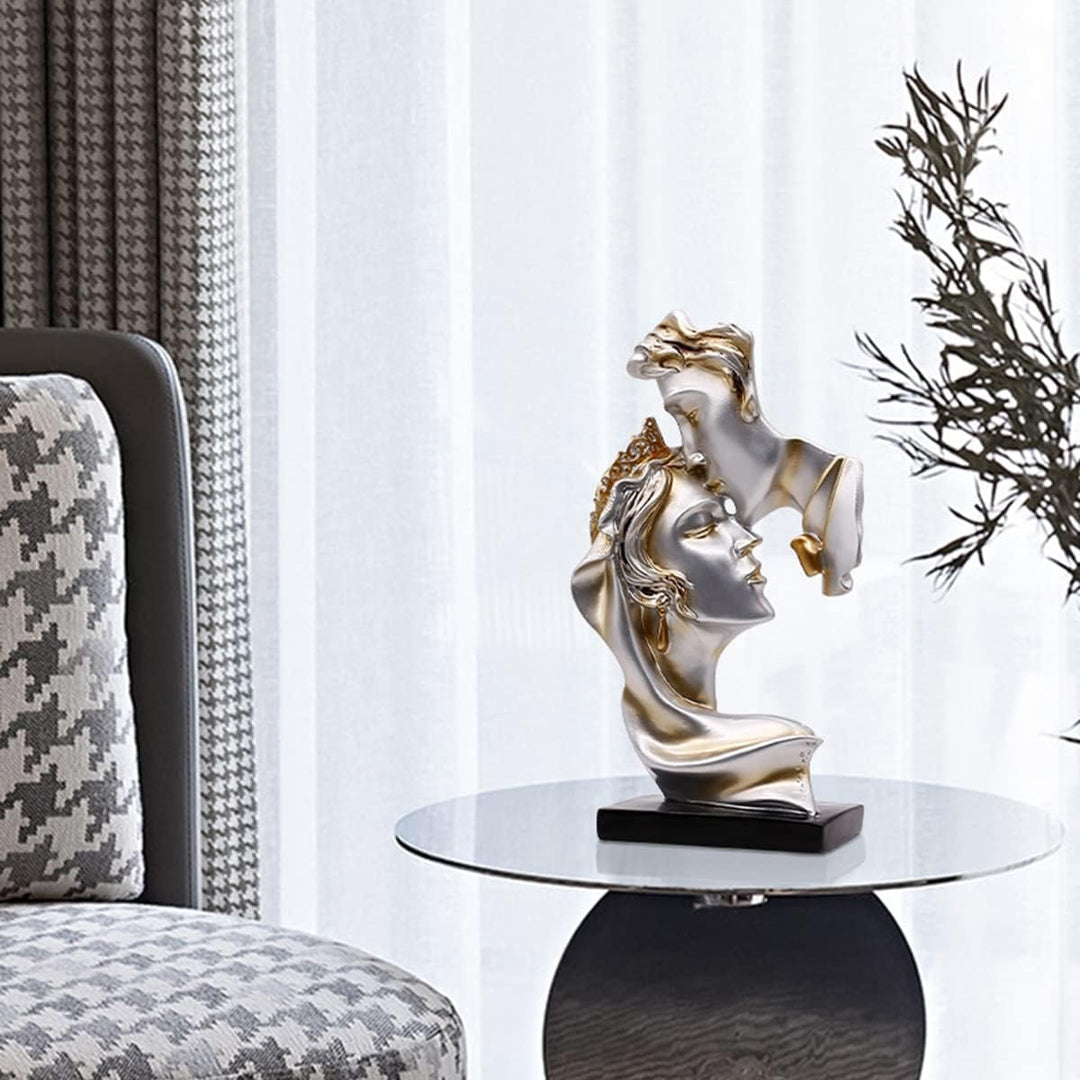 PIGPIGFLY Liebeskuss Statue,Abstrakte Skulptur,Deko Figuren, Deko Wohnzimmer Modern Zum Hinstellen,