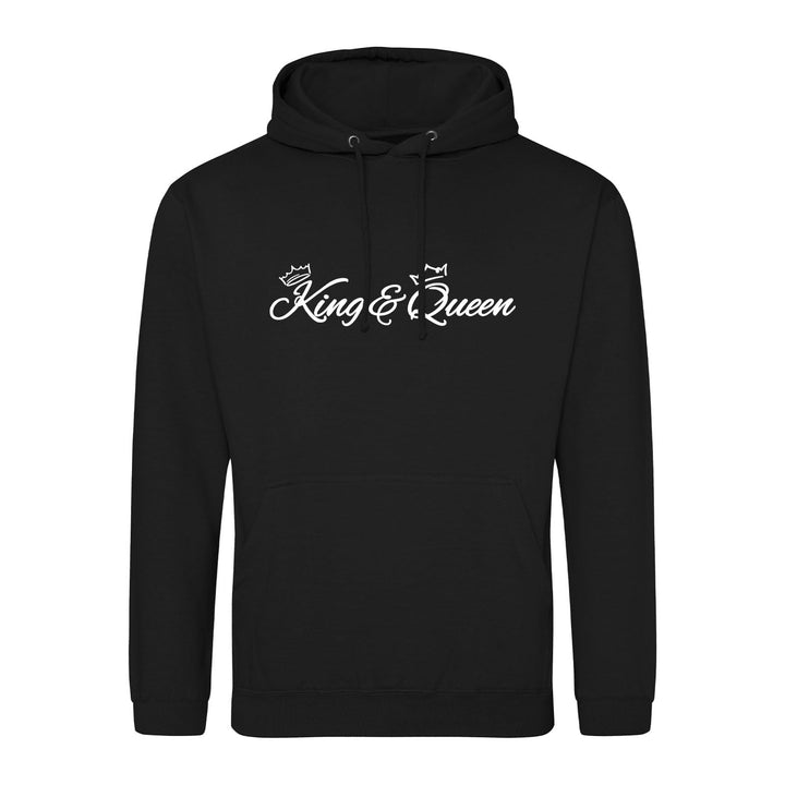 huuraa Unisex Hoodie King & Queen Krone Pullover Vegan Grösse S-3XL mit Motiv Hochzeits Geschenk Ide