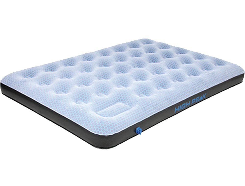 High Peak Luftbett Comfort Plus - Luftmatratze Camping Gästebett Isomatte Pumpe 197 x 138 x 20 cm, 1
