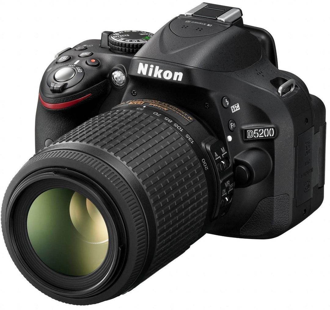 Nikon D5200 SLR-Digitalkamera (24,1 Megapixel, 7,6 cm (3 Zoll) TFT-Display, Full HD, HDMI) Double-Zo