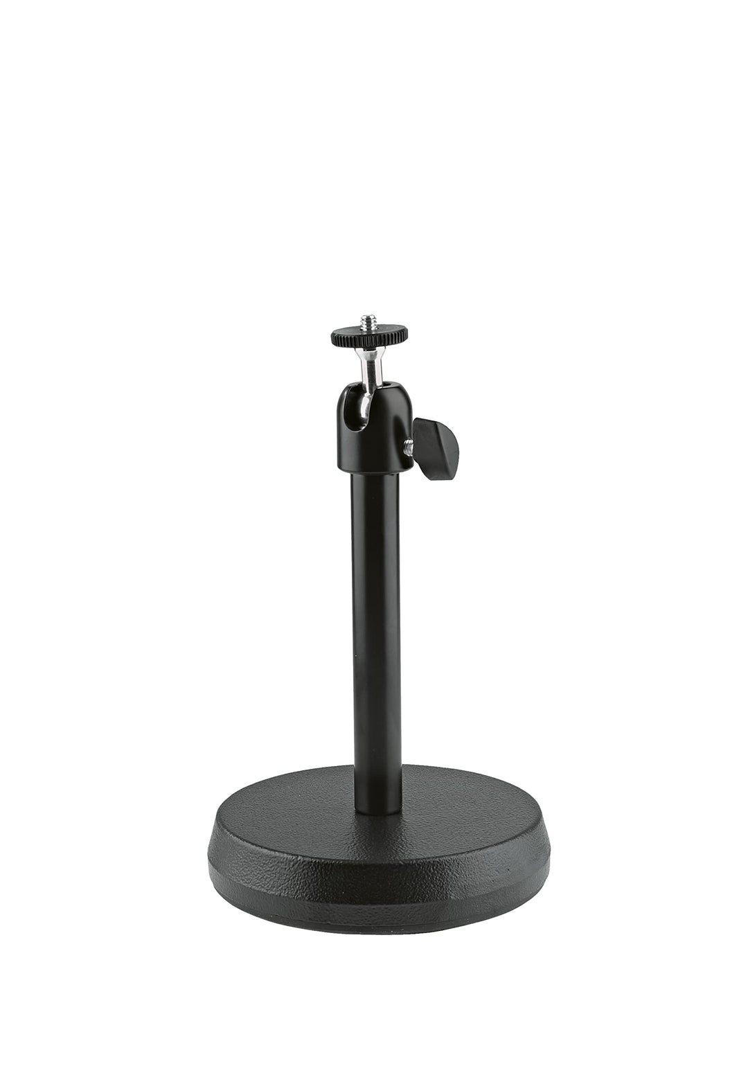 K&M 19781 Kamera-TischStativ Schwarz aus Stahl - mit 360° Drehung, 90° Neigung - flexibel und stabil
