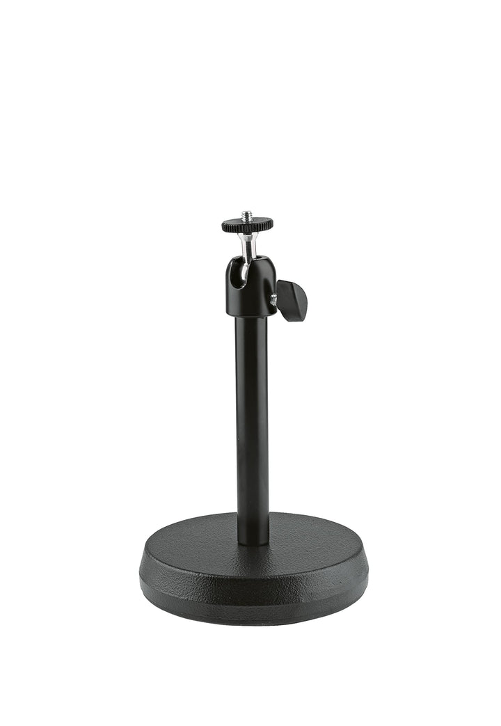 K&M 19781 Kamera-TischStativ Schwarz aus Stahl - mit 360° Drehung, 90° Neigung - flexibel und stabil