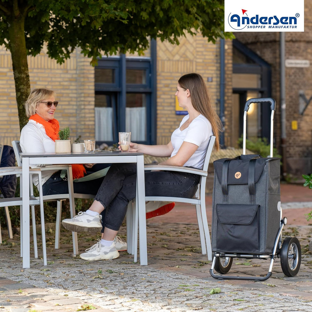 ANDERSEN Einkaufstrolley - Royal Shopper Senta 2.0 schwarz 49 L Einkaufswagen, stilvoll, wasserabwei