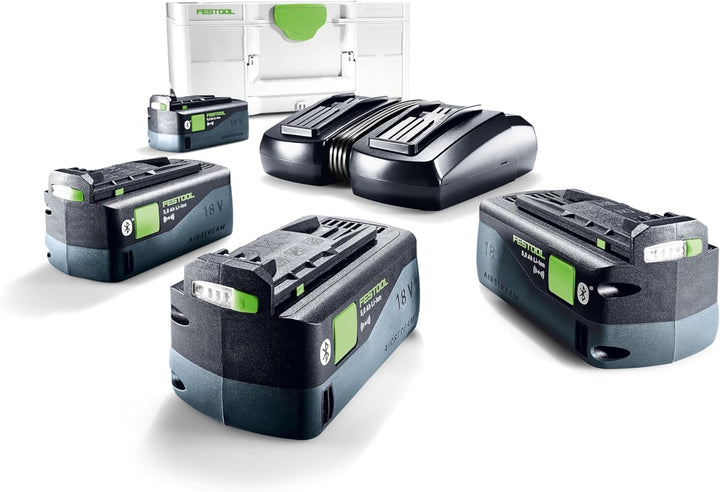 Festool Energie-Set SYS 18V 4x5,0/TCL 6 DUO (mit Akkupacks BP 18 Li 5,0 ASI, Schnellladegerät), im S