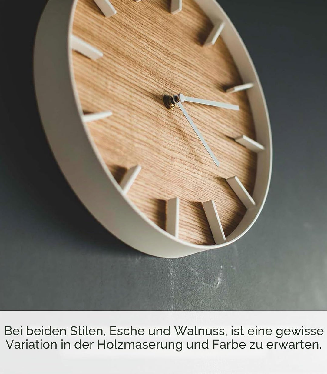 Wall clock - Rin - beige Weiss Single, Weiss Single