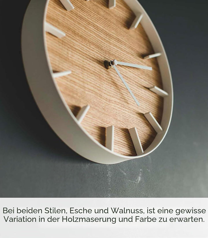 Wall clock - Rin - beige Weiss Single, Weiss Single