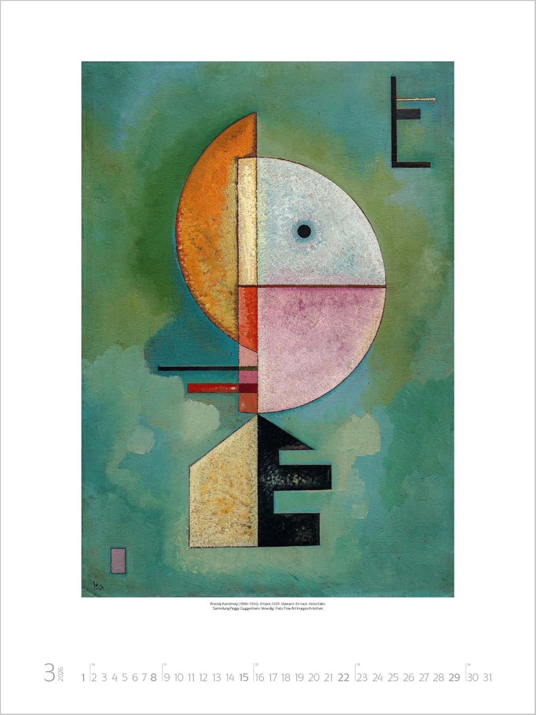 Bauhaus 2026: Grosser Kunstkalender. Hochwertiger Wandkalender mit Meisterwerken des Bauhaus Stils.