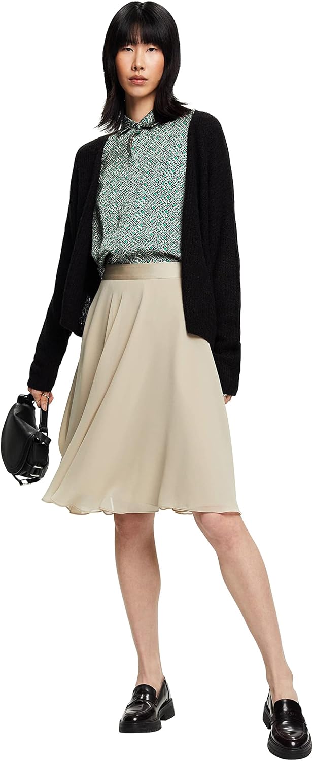 Esprit Collection Knielanger Chiffonrock 40 335/Dusty Green, 40 335/Dusty Green