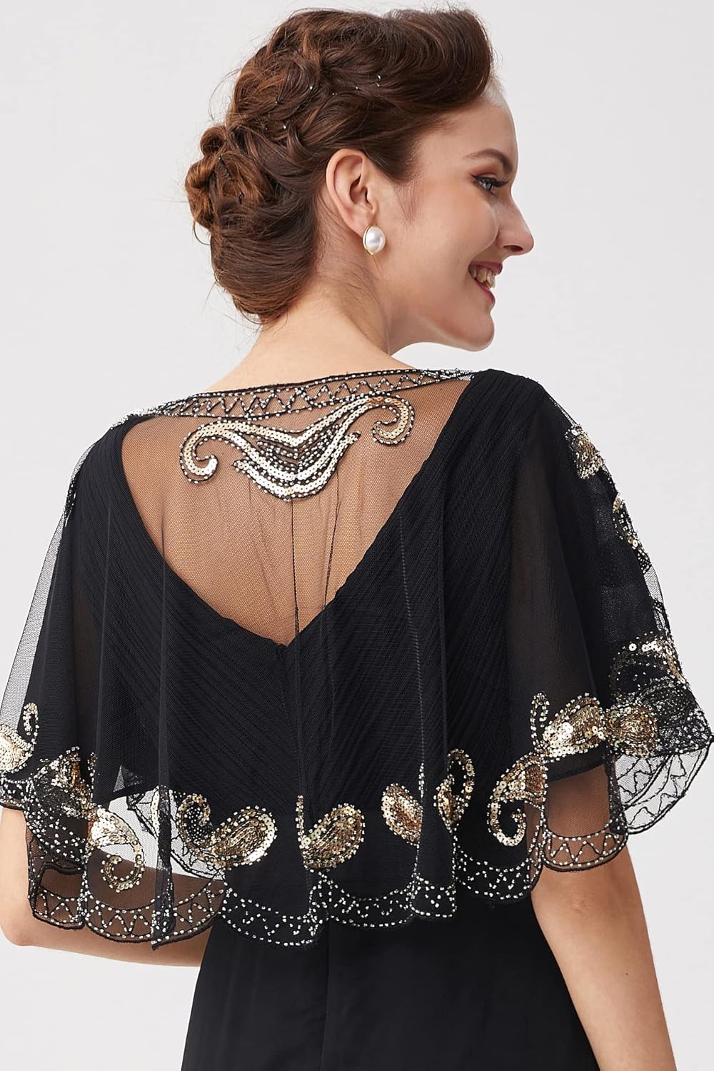 BABEYOND 1920er Jahre Retro Schal Umschlagtücher für Abendkleider Stola für Hochzeit Party Gatsby Ko