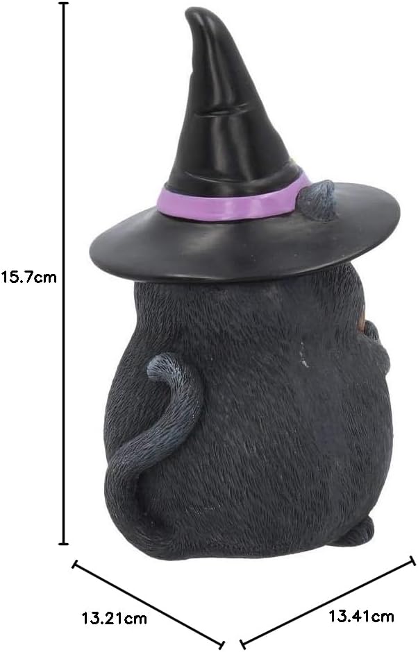 Nemesis Now Schwarze Glückskatze 16 cm, Kunstharz, 12 cm