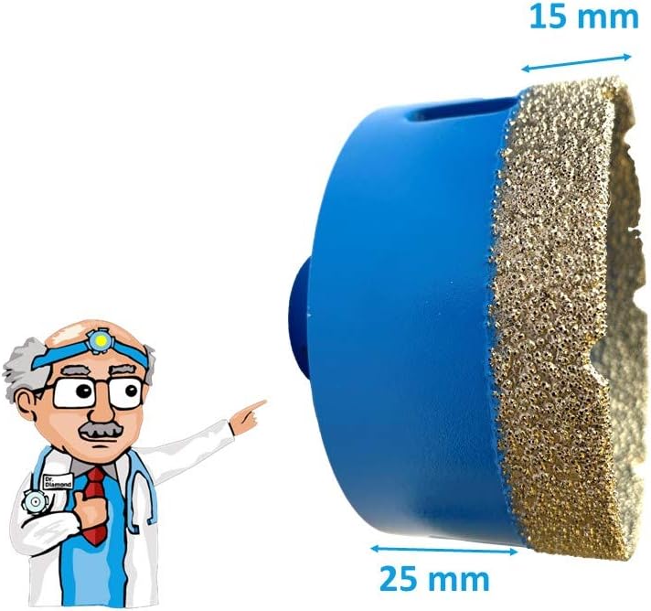 Dr. Diamond | Diamant Fliesenbohrer Blue Diamond für Fliesen & Feinsteinzeug Lochsäge für Winkelschl