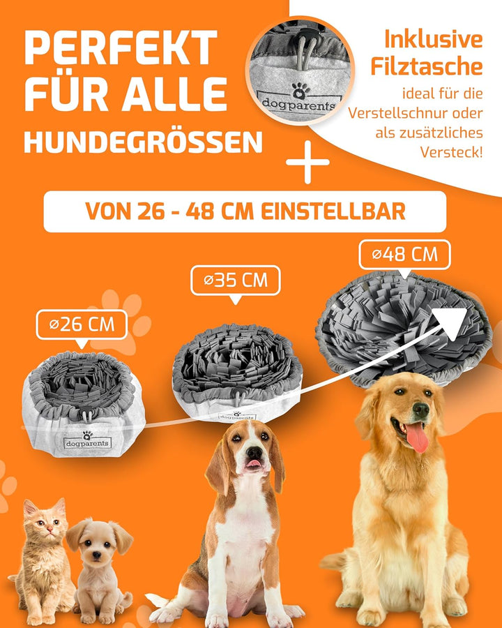 DOGPARENTS® Schnüffelteppich Hund klein & gross – Schnüffelmatte Hund ROBUSTER Hunde Schnüffelteppic