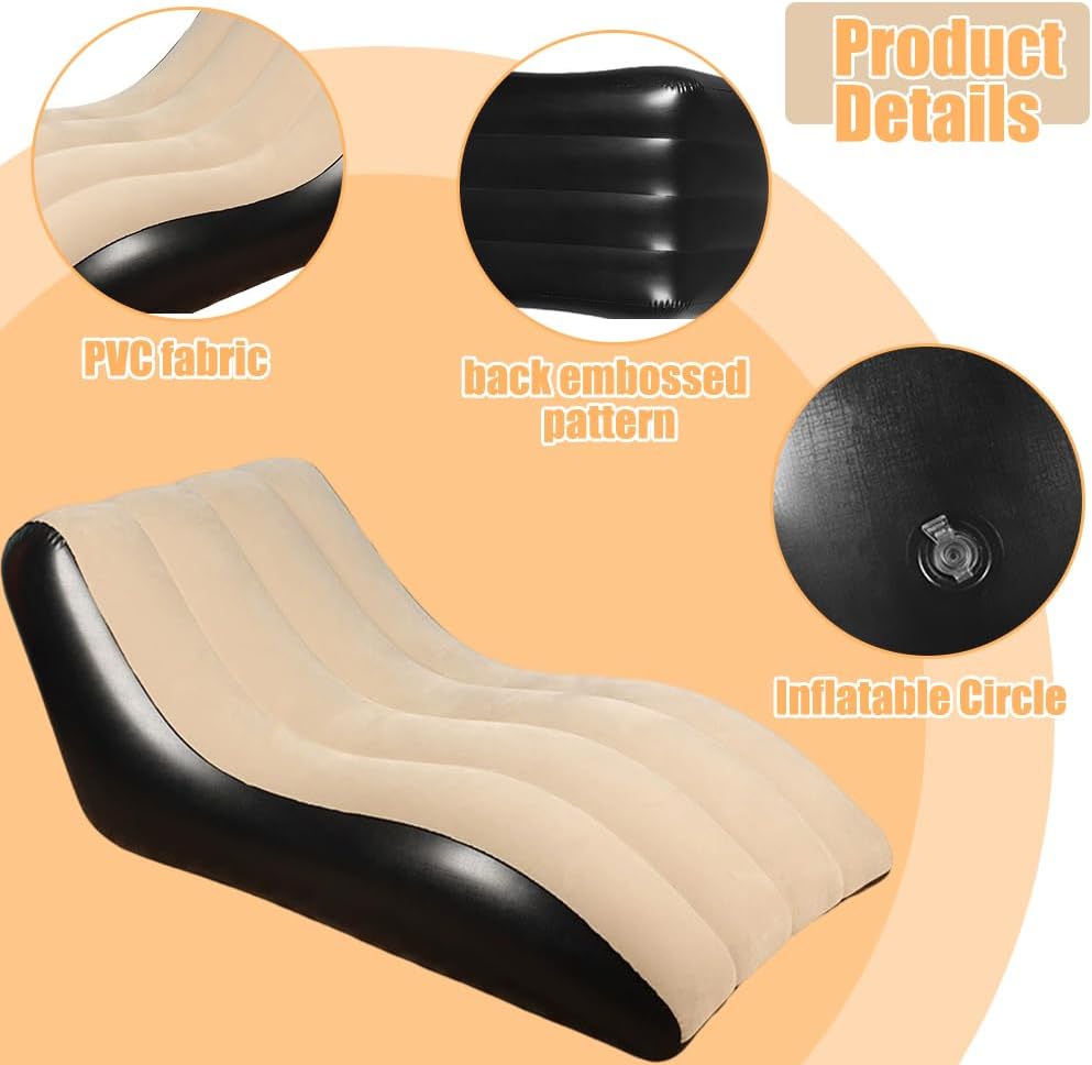 FARYODI Aufblasbares Sofa mit Fusshocker, Aufblasbarer Sessel, Wasserdichtes Luftsofa Aufblasbares,