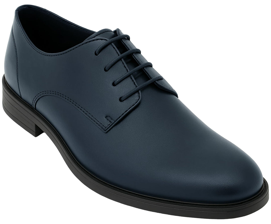 Festliche Matte Derby Schuhe zum Schnüren 37 EU Marineblau, 37 EU Marineblau