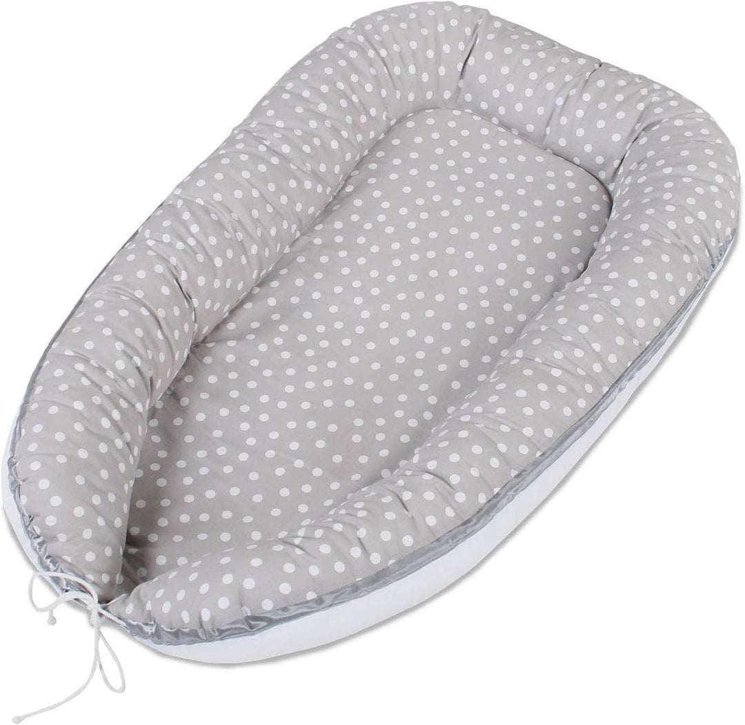 babybay Kuschelnest, perlgrau Punkte